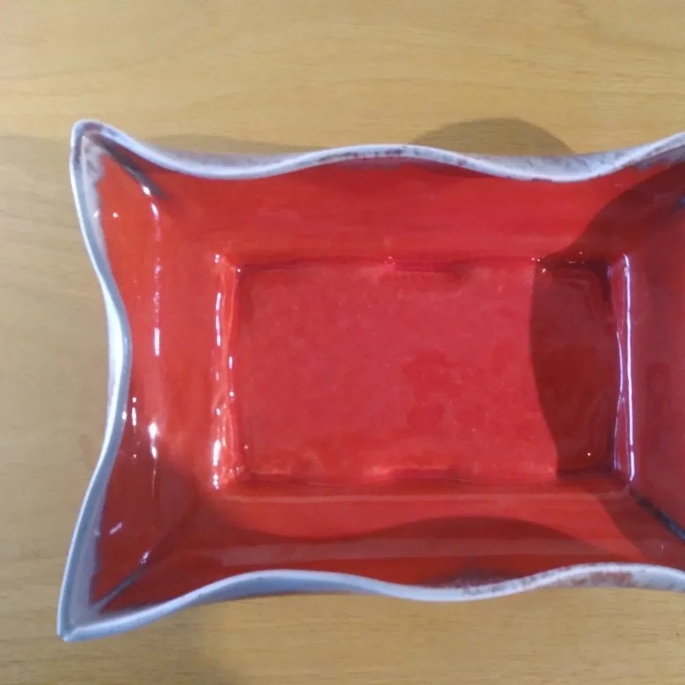 Vintage MCM Drip Pottery Ceramic Ashtray Trinket Tray